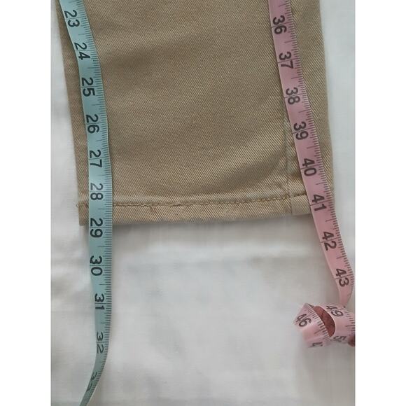 Levis Chinos 505 Mens 38x32 Brown Tan Regular Straight Denim Jeans Pants - Picture 9 of 11